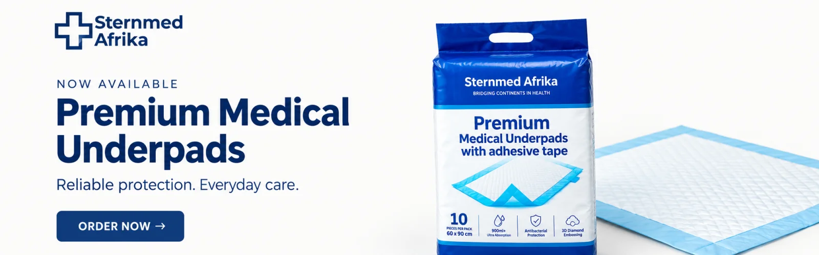Sternmed Premium Medical Underpads now available. Reliable protection, everyday care